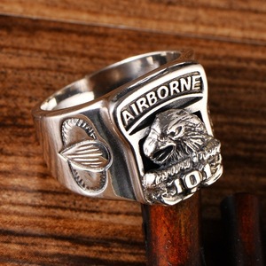 Fashion Personalized Jewelry <strong>Mens</strong> <strong>Rings</strong> U.<strong>S</strong>. Airborne Army Solid 925 Sterling <strong>Silver</strong> Vintage Eagle <strong>Ring</strong> for <strong>Men</strong> - Product Image 5
