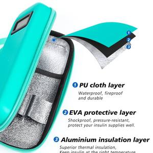 Vente en gros de boîtiers isothermes à insuline personnalisables Organisateur médical EVA avec thermomètre numérique pour la protection des fournitures pour diabétiques - Product Image 2
