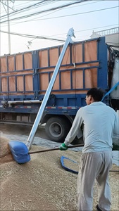 Taşınabilir hareketli burgu çiftlik besleyici hortum tahıl vidalı konveyör el matkap tahıl emme makinesi pirinç ev kullanımı yeni Motor motoru - Product Image 3