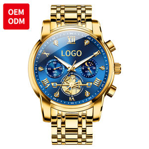 Montre intelligente chronographe squelette de luxe OEM 2856 avec design de volant d'inertie, affichage de la phase lunaire, étanche, classique et tendance - Product Image 1