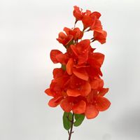 Ranting Bunga Bougainvillea Buatan Tangan Warna Kuning Oranye dari Kain untuk Dekorasi Bunga Pernikahan dan Rumah