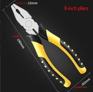 Pince <span class=keywords><strong>à</strong></span> <span class=keywords><strong>fil</strong></span> <span class=keywords><strong>de</strong></span> 8 pouces <span class=keywords><strong>de</strong></span> qualité DIY, Pince <span class=keywords><strong>à</strong></span> bec effilé <span class=keywords><strong>de</strong></span> 6 pouces, Pince coupante diagonale pour travaux électriques domestiques, Poignée en plastique <span class=keywords><strong>à</strong></span> prise souple, en fonte, Vente en gros - Product Image 4
