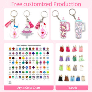 Vente chaude KHS127KC021 Enseignant Merci Apple Porte-clés UV Imprimé Acrylique Monogramme Porte-clés École Étudiant Cadeau - Product Image 6