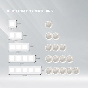 Nuevo diseño 86 Series 1 Gang interruptor de luz de vidrio interruptor de luz de pared remoto interruptor eléctrico y sokets <span class=keywords><strong>Wal</strong></span> de lujo - Product Image 5