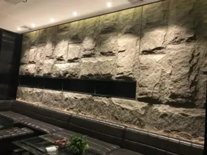 Outdoor indoor waterproof pu Faux Polyurethane culture stone 3d decoration pu stone wall panel