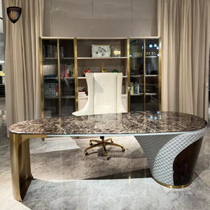 Chất lượng cao ý đồ nội thất văn phòng thiết lập sang trọng hiện đại Ông Chủ Bàn và ghế với bảng điều khiển bằng gỗ phong cách Châu Âu thiết kế - Product Image 1