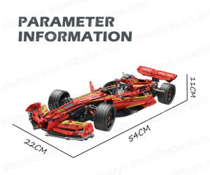 Offre Spéciale 1:8 échelle F1 Racer voitures modèle jouet éducatif Super grandir future pensée bloc de construction véhicule jouet en plastique - Product Image 2