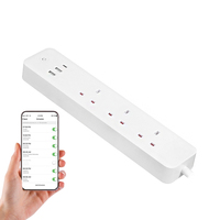 Bandes d'alimentation à commande vocale prises électriques prise britannique maison intelligente Wifi prise intelligente avec USB type-c