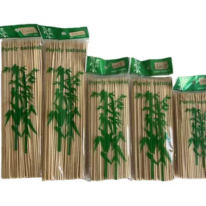 Vara de bambu descartável para churrasco, venda imperdível