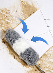 Outil de nettoyage domestique E016 en gros : Plumeau anti-statique lavable avec manche télescopique et tête flexible extensible - Product Image 4