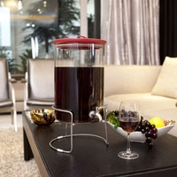 Pot en verre borosilicate personnalisé avec logo, couvercle hermétique en bambou et support en bois, ruban adhésif pour jus et boissons gazeuses – Vente en gros