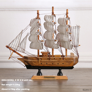Venta caliente <span class=keywords><strong>estilo</strong></span> contemporáneo MODELO DE velero de madera decoración de escritorio creativa para el hogar para la decoración de la Mesa de cumpleaños - Product Image 6