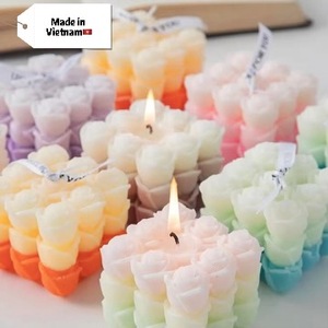 เทียนรูบิคทรงลูกบาศก์ทรงเรขาคณิตดอกไม้สำหรับตกแต่งบ้านวันวาเลนไทน์ - Product Image 1