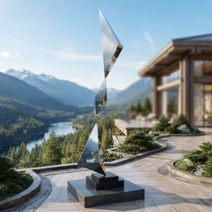 <b>Mirror</b> Polished Stainless Steel Sculpture Abstract Geometric Modern <b>Outdoor</b> <b>Garden</b> Yard Art Decor Metal Statue Landscape Custom - Product Image 1