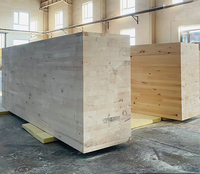 Faisceaux en bois massif laminé sur mesure, faisceaux en bois Glulam pour la Construction de bâtiments, prix de gros