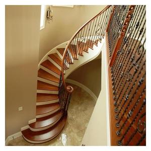 Escalera Curva Contemporánea Prima con Acero Inoxidable, <span class=keywords><strong>Madera</strong></span> y Vidrio Templado, <span class=keywords><strong>Escaleras</strong></span> Interiores Duraderas y Ecológicas <span class=keywords><strong>para</strong></span> Vestíbulo <span class=keywords><strong>de</strong></span> Hotel - Product Image 6