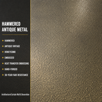 Plaque en acier inoxydable à motif marteau bronze personnalisée, idéale pour les murs rideaux et la décoration intérieure
