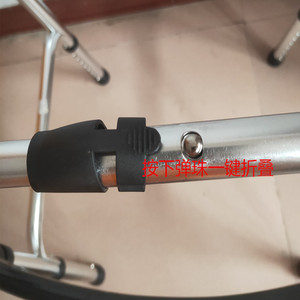 Déambulateur Kangya en acier inoxydable avec roues grises à courbure unique, aide à la mobilité pour personnes âgées - Product Image 4