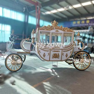 Carruaje Eléctrico Real con Detalles Dorados, Certificado CE, para Bodas, Castillos, Villas, Parques Folclóricos y Turismo - Product Image 3