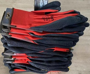 المطاط الصناعي المغلفة مجعد قبضة حماية الحديقة العمل السلامة المضادة للانزلاق البوليستر البناء قفازات واقية من النفط - Product Image 4