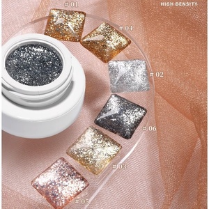 ยาทาเล็บเจล Chusha Platinum UV ความหนาแน่นสูง ปลอดสารพิษ 5 มล. กลิตเตอร์วิ้งค์ละเอียด สีเงิน ประกายวิบวับ สำหรับตกแต่งเล็บขอบเส้น พร้อม MSDS - Product Image 1