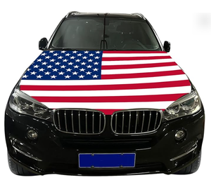 Fundas Personalizadas para Capó de Coche al por Mayor, de Poliéster Elástico, Lavables, con Diseño de Bandera de Santa Kitts y Nevis - Product Image 5