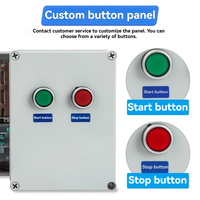 Caja de Control con Interruptor de Botón Pulsador para Exteriores, Impermeable, de Alta Potencia, Combinación 1NO, IP65, Contactor de Arranque/Parada, Cableado 380V/220V