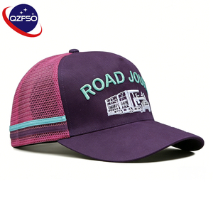 QZFSO Wholesale Custom High Quality Printing logo Summer 6 Panels Camo Baseball Cap Embroidery Mesh Hip Hop Trucker Hats for Men - Product Image 1