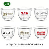 Tasse à thé réutilisable en plastique VVG 2oz transparente, résistante aux hautes températures, épaisse et rigide, compatible lave-vaisselle, pour la maison et les fêtes