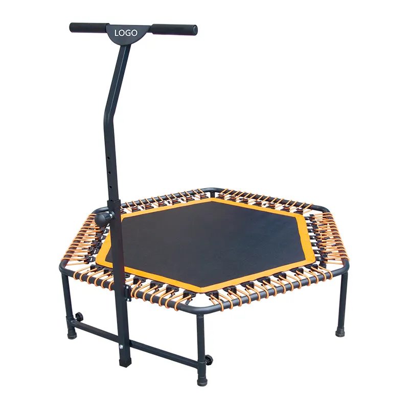 Indoor 50inch Multi-color salto esportes springless fitness trampolim com alça ajustável para adultos e crianças