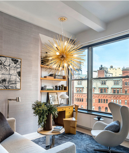 Lustre de luxe éclairage moderne nordique Spark Ball LED lustre pissenlit hérisson LED créatif bougie suspension - Product Image 4