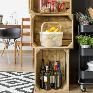Zxwx — panier de rangement en métal, panier de rangement en maille avec manche en bois, pour fruits, pique-nique Portable à la mode, vente en gros - Product Image 5