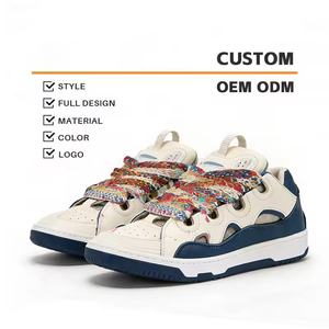 Sneakers de sport décontractées en cuir véritable sur mesure de luxe, respirantes, à bout fermé, pour hommes et femmes - Product Image 3