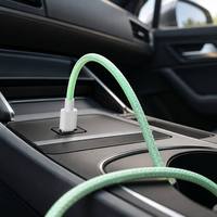 Cable de Carga Rápida de 60W Pd USB C a Tipo C 3A, Cable de Cobre Puro Trenzado de Nailon para Teléfono, Tableta, Macbook, Android, iOS