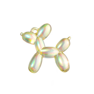 Acrylic <b>Balloon</b> Dog Pendant <b>Small</b> DIY Jewelry Accessory Phone Chain Keychain Decoration Colorful UV Coated - Product Image 5
