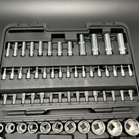 Kit d'outils industriels multifonctionnels 87 pièces avec cliquet métrique, douilles et boîte de rangement OEM