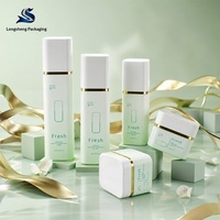 Botol Kaca Perawatan Kulit dengan Pompa Lotion Toner 120ml Lotion 100ml Serum 40ml Krim Wajah 50g & 30g Botol Sampel Kosong