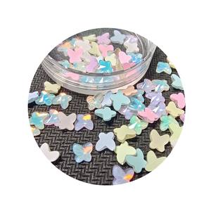 100 Uds cuentas de mariposa de cristal <span class=keywords><strong>5mm</strong></span> pegatina para decoración de uñas cuaderno cuentas de joyería para fanáticos de la artesanía - Product Image 6