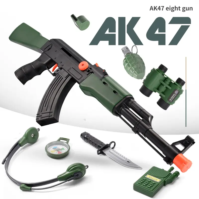AK47 oyuncak tabanca atalet mekanik rol yapma sahne oyuncak makine tabancaları