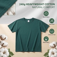Custom heren oversized T-shirt van 100% katoen, 240G ademend zomer casual shirt