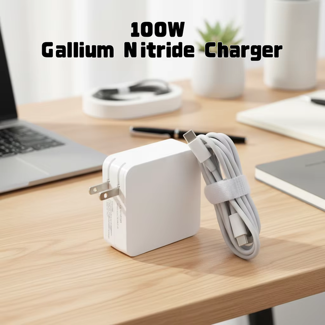 100W GaN Fast Charger USB C PD 3.0 for Laptop and Phone Compact Size