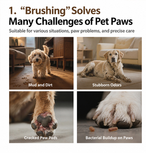 Mousse nettoyante pour pattes de chat et de chien, shampoing sans rinçage pour animaux de compagnie avec brosse, mousse nettoyante personnalisée pour pattes d'animaux - Product Image 4