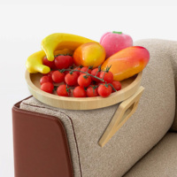 Bambus-Sofa-Armlehnen-Tablett Umweltfreundliches Nachhaltiges Multifunktionales Faltbares Luxus-Serviertablett für Zuhause, Küche & Wohnzimmer