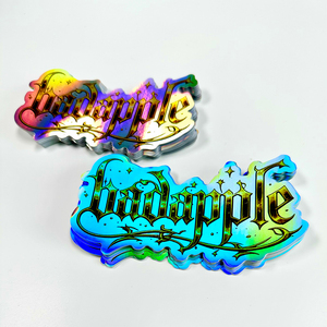 Autocollant découpé sur mesure, holographique, imperméable, 3D, avec vernis UV en relief, en vinyle, pour skateboard et gourde isotherme - Product Image 5