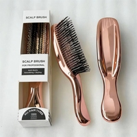 Nouvelle brosse démêlante à plat en or rose avec picots et peigne massant pour cheveux, en promotion