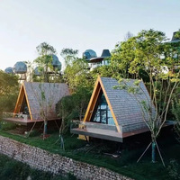 Maisons préfabriquées de forme triangulaire, maisons en aluminium de 20 pieds en forme de A, maison triangulaire de luxe pour hôtels, kit de maison en forme de A