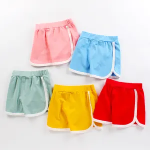 Pantaloncini all'ingrosso per bambini abbigliamento Casual con Logo personalizzato a maglia per bambini maglie di cotone pantaloncini per bambini