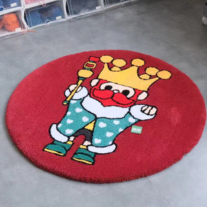 Tappeto in Cotone Fatto a Mano Stile Moderno Personalizzato con Logo 3D Rotondo <span class=keywords><strong>per</strong></span> Casa Viaggi Bagni Cucine con Motivo Quadrato Stampato - Product Image 2