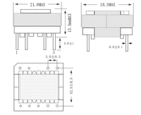 Transformateur haute fréquence EE1916 1.5mH petite alimentation isolation commutation transformateur Flyback transformateur de puissance
