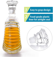 Fabrication de bouteilles en verre de haute qualité 100ml 200ml 500ml 750ml bouteilles en verre de liqueur brandy vodka whisky gin